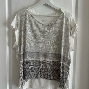 [All Saints] Women's Intricate Patterns Short Sleeve Tee